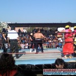 Lucha Libre en Ensenada - Camaleon de Oro, Super Muñeco y Super Muñeco Jr.